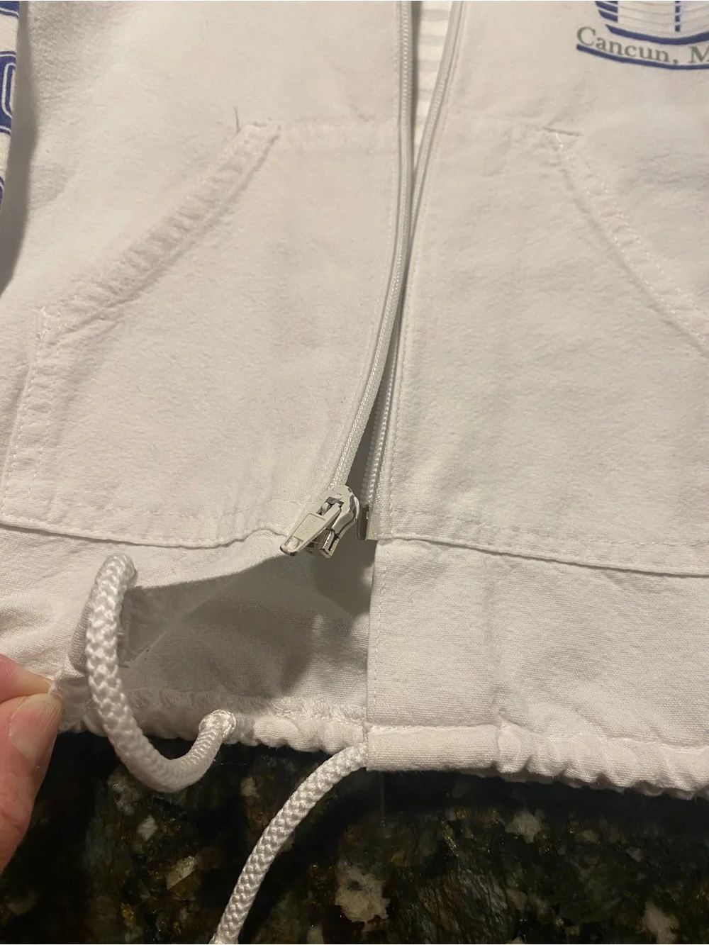 Kids thick cotton White windbreaker 4T Hooded Zip Jacket